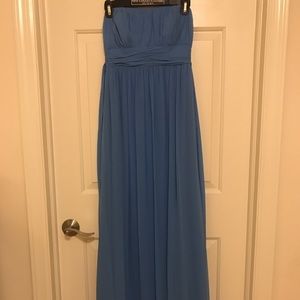 Blue Strapless Prom Dress/Bridesmaid Dress